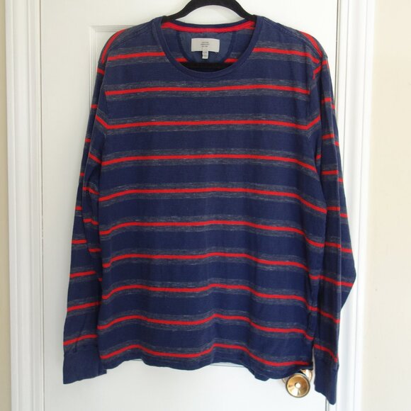 JACK SPADE Warren Street New York Blue Gray Red Stripe T-Shirt – Mens XL - Picture 6 of 7
